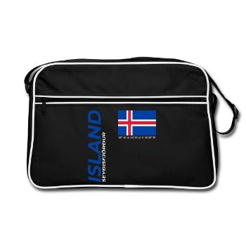 Seyðisfjörður - Retro Bag - black/white - Front