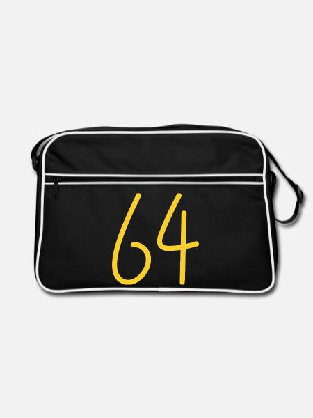 64 - Retro Tasche - Schwarz/Weiß