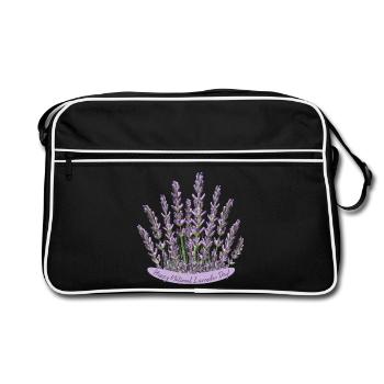 Bouquet de lavande pour la Journée nationale de la lavande - Sac Retro - noir/blanc - Devant