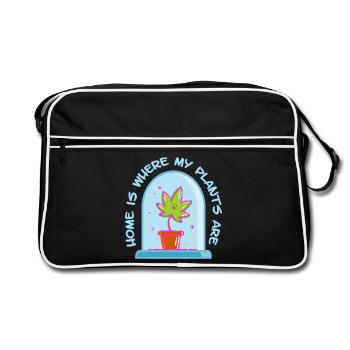 Home is where my plants are - Retro Bag - black/white - Front