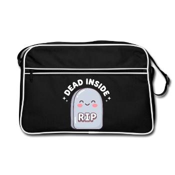 Charmant design de pierres tombales RIP - Sac Retro - noir/blanc - Devant