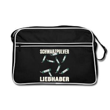 Black Powder Lover - Retro Bag - black/white - Front