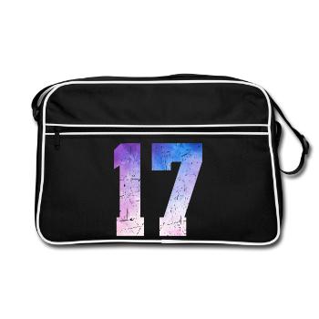 Ausgabe 17 – 17. Jubiläumsgeschenk - Retro Tasche - Schwarz/Weiß - Vorne