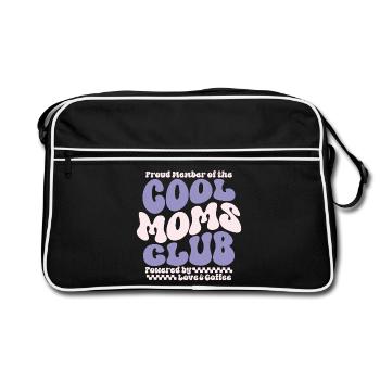 Cadeau des mamans pour la fête des mères - Club des mamans cool - Sac Retro - noir/blanc - Devant