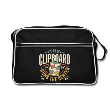 Leiter Der Kindertagesstätte, Leiter Der Vorschule - Retro Tasche - Schwarz/Weiß - Vorne
