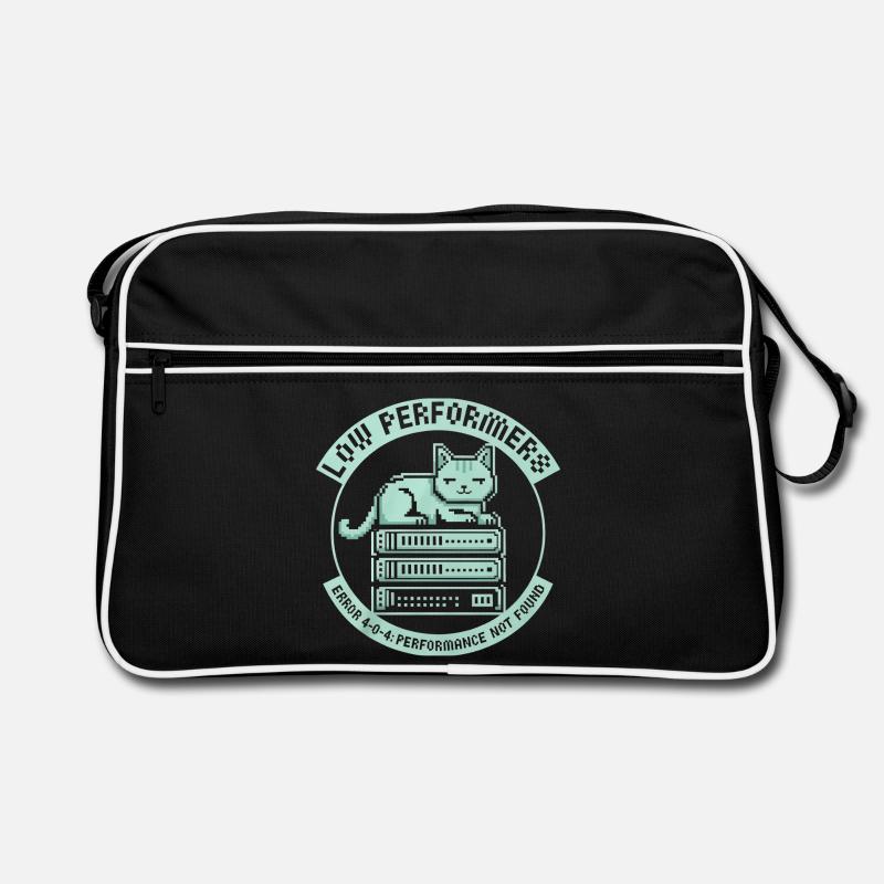 Low Performers Cat Server Pixel Art Retro Bag