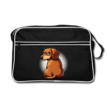 Dachshund Owner Dachshund Owner Dachshund Owner Dachshund Lover - Retro Bag - black/white - Front