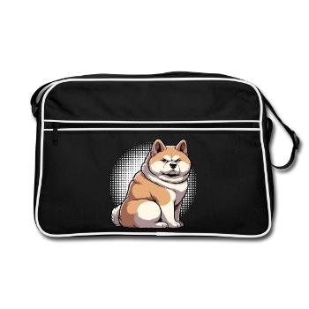Akita Akita owner Akitas Akita lover Akitafan - Retro Bag - black/white - Front