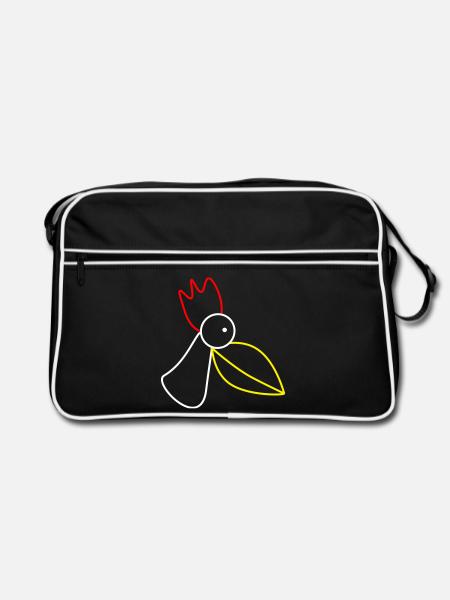 JG Label - Retro Tasche - Schwarz/Weiß