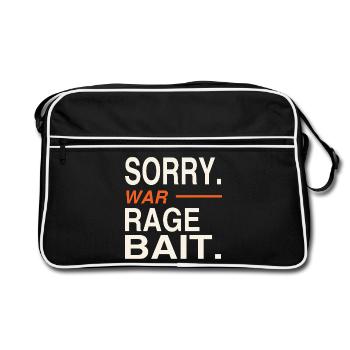 Sorry, war Ragebait Spruch Jugendwort 2026 lustig - Retro Tasche - Schwarz/Weiß - Vorne