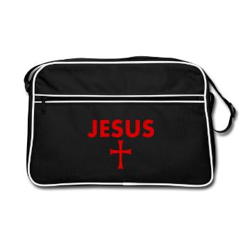 Croix de Jésus - Sac Retro - noir/blanc - Devant