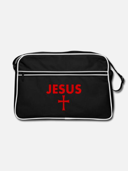 Croix de Jésus - Sac Retro - noir/blanc - Devant