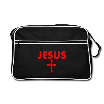 Croix de Jésus - Sac Retro - noir/blanc - Devant