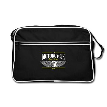 Ventilateur moto moto - Sac Retro - noir/blanc - Devant
