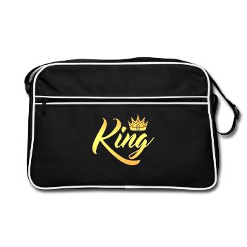 King and Queen Couple - Retro Bag - black/white - Front