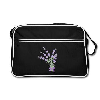 Bouquet de lavande - Sac Retro - noir/blanc - Devant