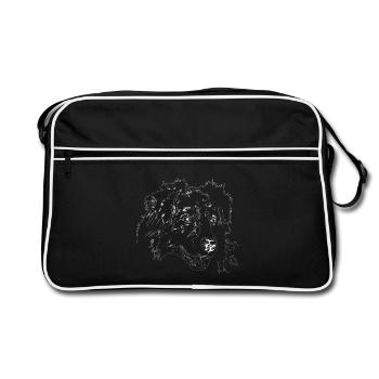 Australian Shepherd - Retro Bag - black/white - Front