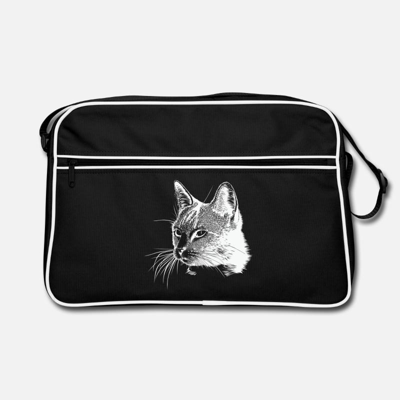 Tête de chat - Blanc Sac Retro