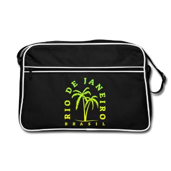 Rio Palm Neon Brasil - Retro Bag - black/white - Front