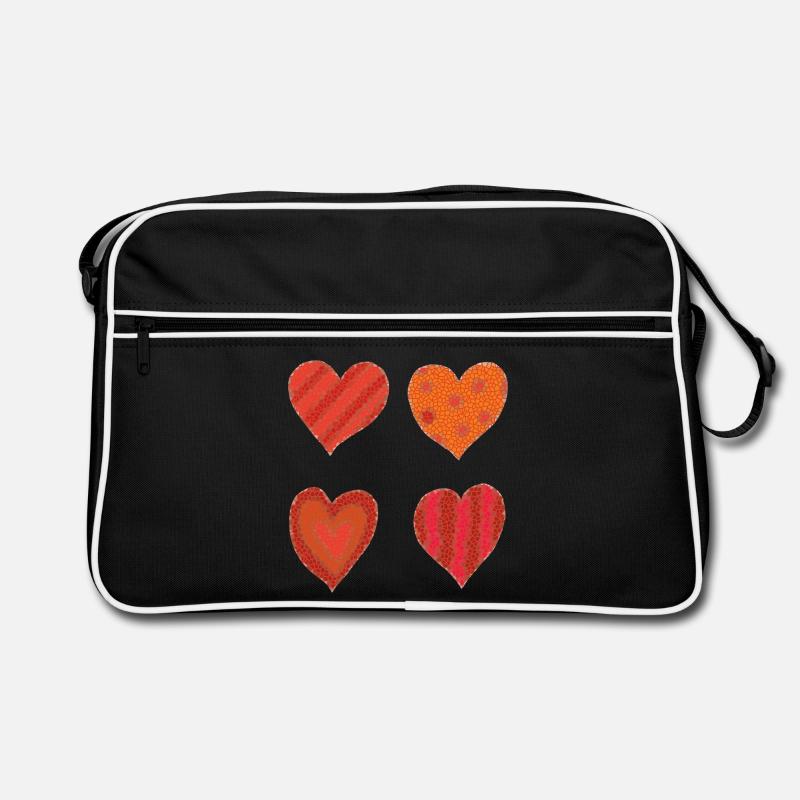 herzen variationen Retro Tasche