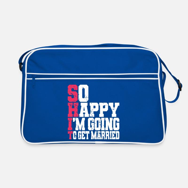 Funny Bachelor Party Engagement Wedding Married Retro Bag
