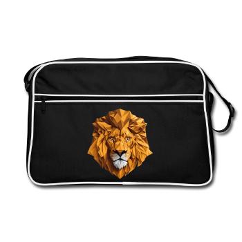 Lion's head - Retro Bag - black/white - Front