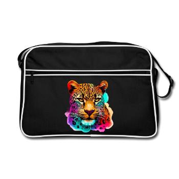 Leopard - Retro Bag - black/white - Front