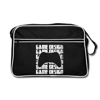 Concepteur de jeux - Sac Retro - noir/blanc - Devant