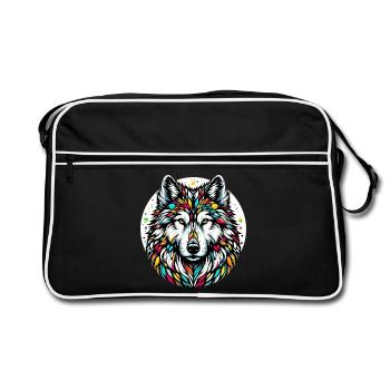 Loup - Sac Retro - noir/blanc - Devant
