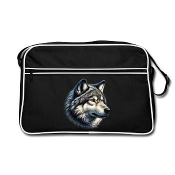 Loup - Sac Retro - noir/blanc - Devant