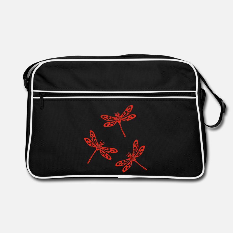 trio de libellules rouges Sac Retro