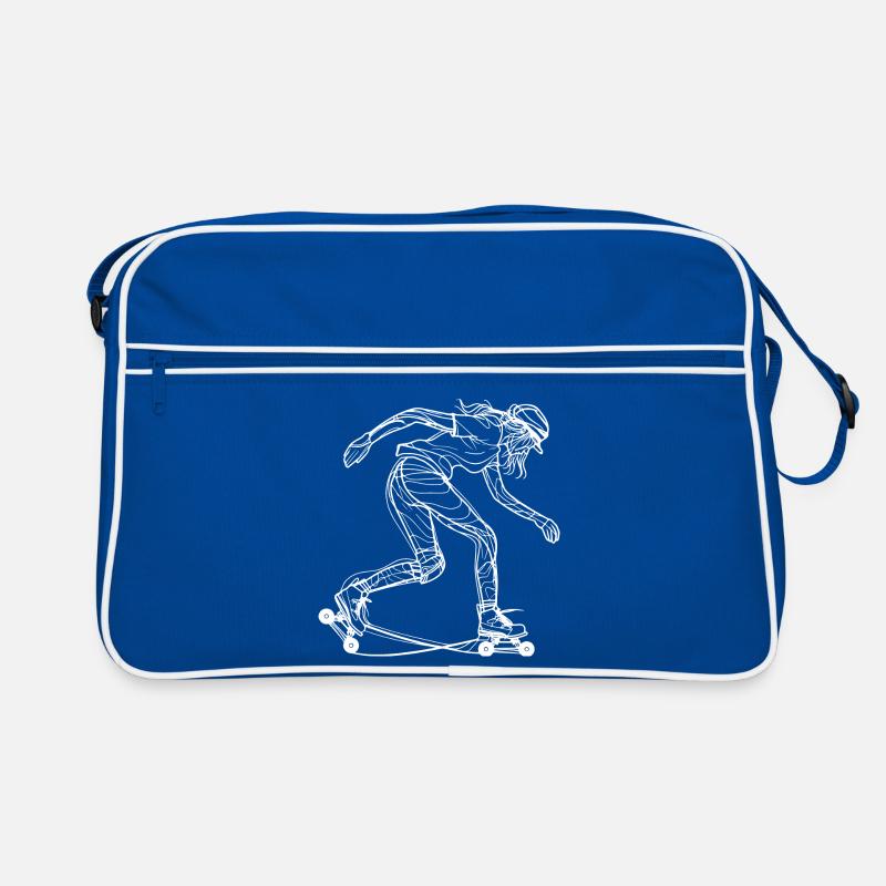 Rollschuh Mädchen Retro Tasche