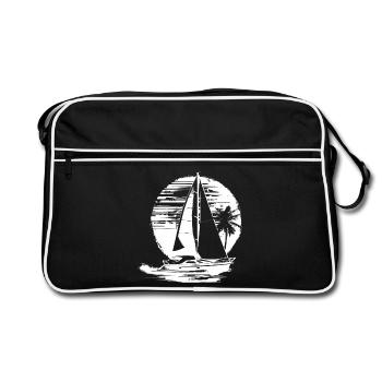 Dessin de voile - Sac Retro - noir/blanc - Devant