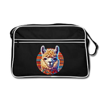 Alpaca - Retro Bag - black/white - Front