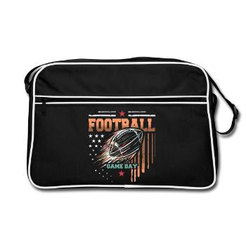 american football - gameday Team Design - Retro Bag - black/white - Front
