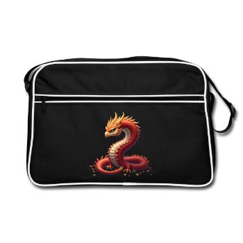 Le dragon serpent d’or. - Sac Retro - noir/blanc - Devant