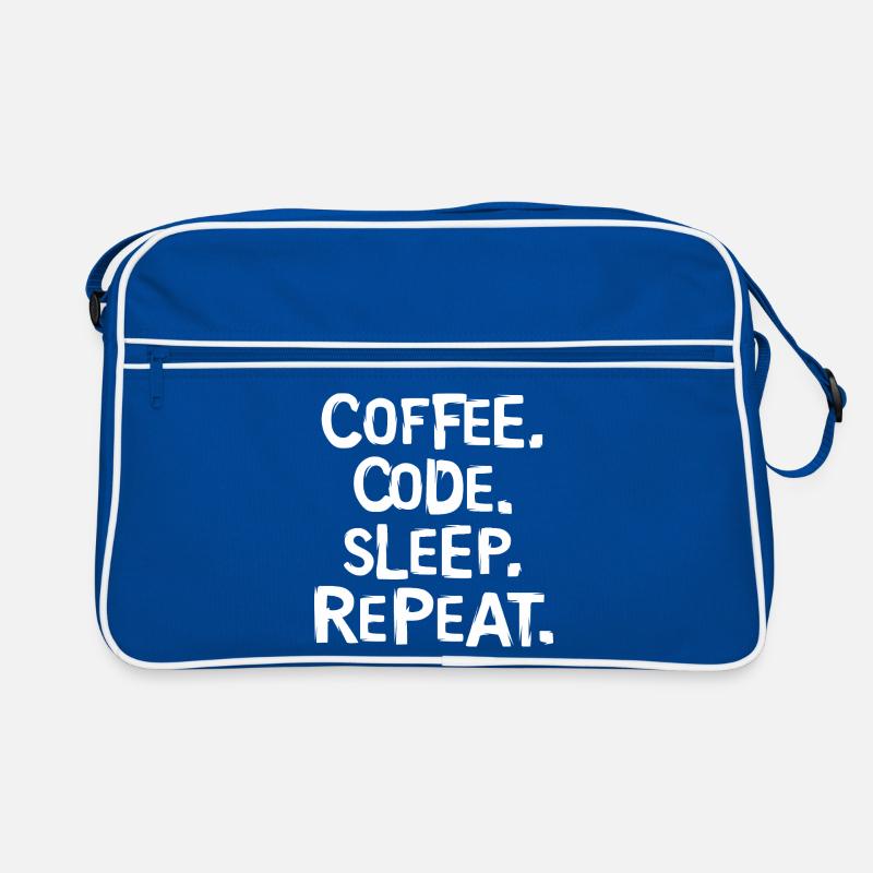 Coffee Code Sleep - Répéter le travail du programmeur Sac Retro