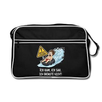Je n'ai pas freiné - Sac Retro - noir/blanc - Devant