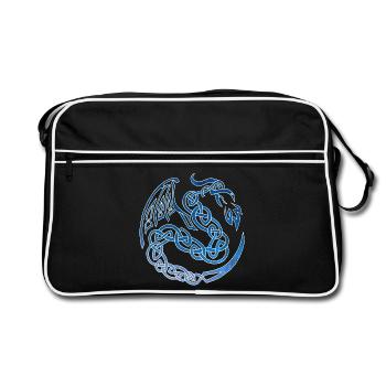 Dragon celte galactique - Sac Retro - noir/blanc - Devant