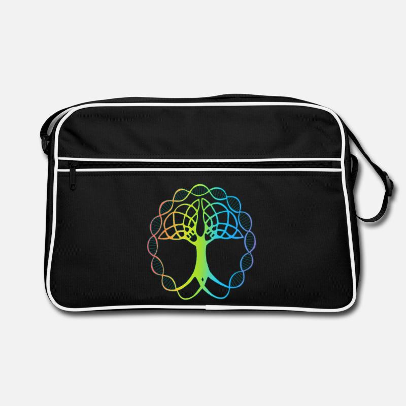 Strange multicolored tree Retro Bag