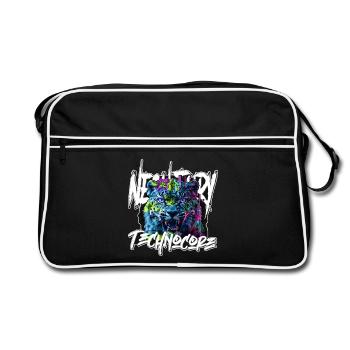 Neon Fury Leopard – Streetwear rave technocore - Sac Retro - noir/blanc - Devant