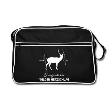 Chasseuse Chasseuse Haute Chasseuse Battement de cœur - Sac Retro - noir/blanc - Devant