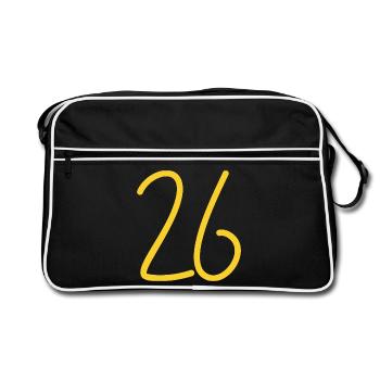 26 - Retro Bag - black/white - Front