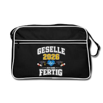 Journeyman's examination passed Gift Journeyman 2026 - Retro Bag - black/white - Front