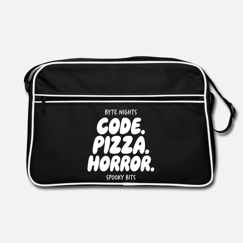 Byte Nächte: Code Pizza Horror Retro Tasche