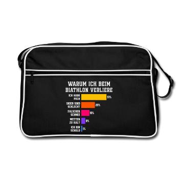 Biathlon : Pourquoi je perds en biathlon - Sac Retro - noir/blanc - Devant