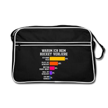 Pourquoi je perds au hockey Hockey - Sac Retro - noir/blanc - Devant