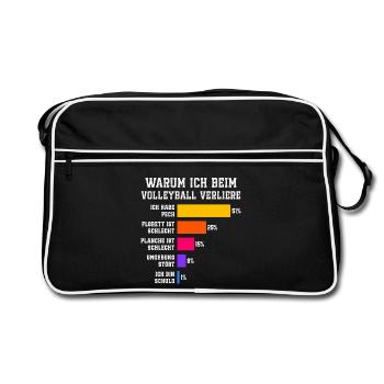 Pourquoi je perds en escrime Escrime - Sac Retro - noir/blanc - Devant