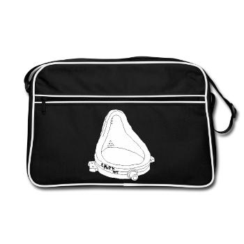 Art de l’urinoir de la fontaine Duchamp Sketch drôle de ligne - Sac Retro - noir/blanc - Devant