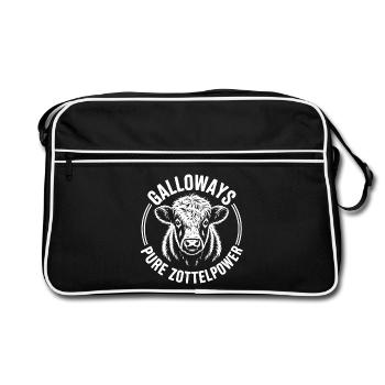 Galloway Beef Head - Retro Bag - black/white - Front